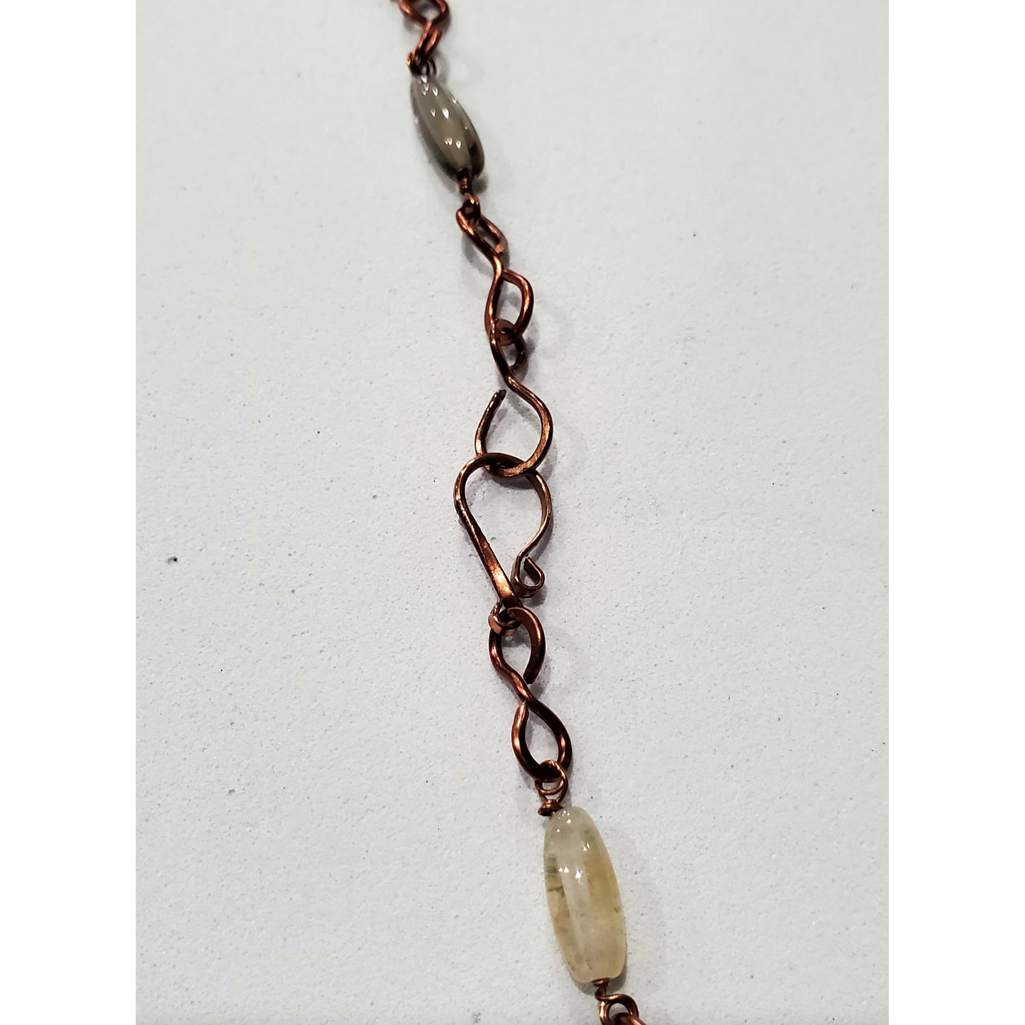 Forged Moonstone, Labradorite, Apatite and Blue Crystal Necklace