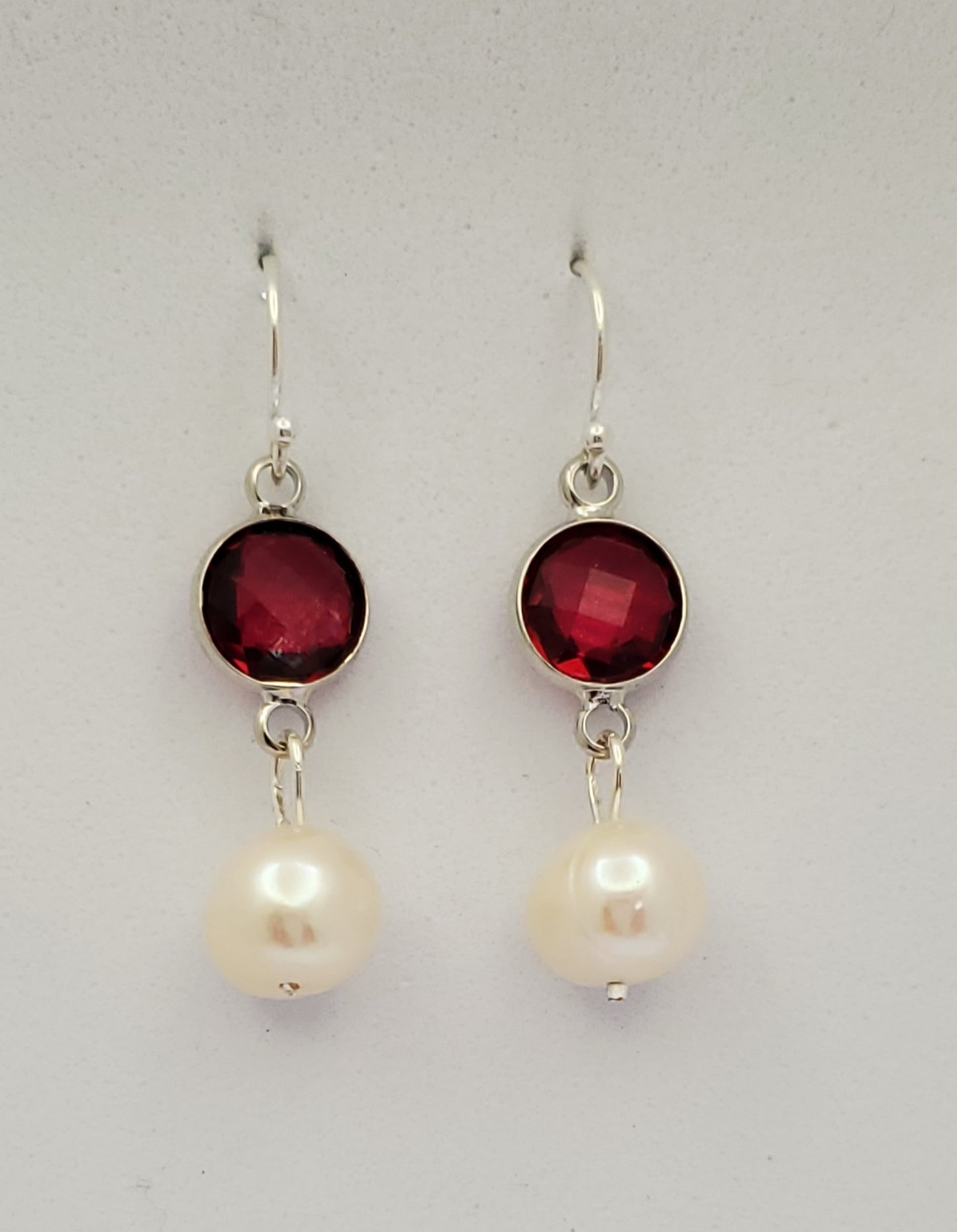 Austrian Crystal and Baroque Pearl Drop Earrings