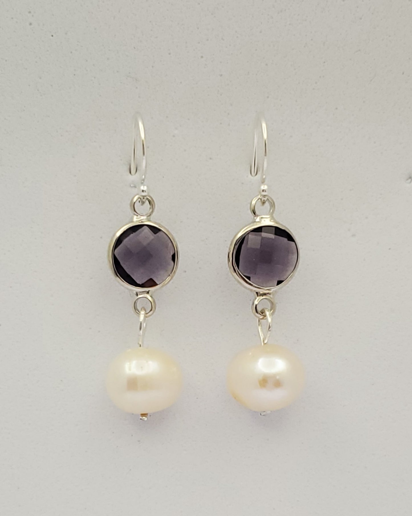 Austrian Crystal and Baroque Pearl Drop Earrings