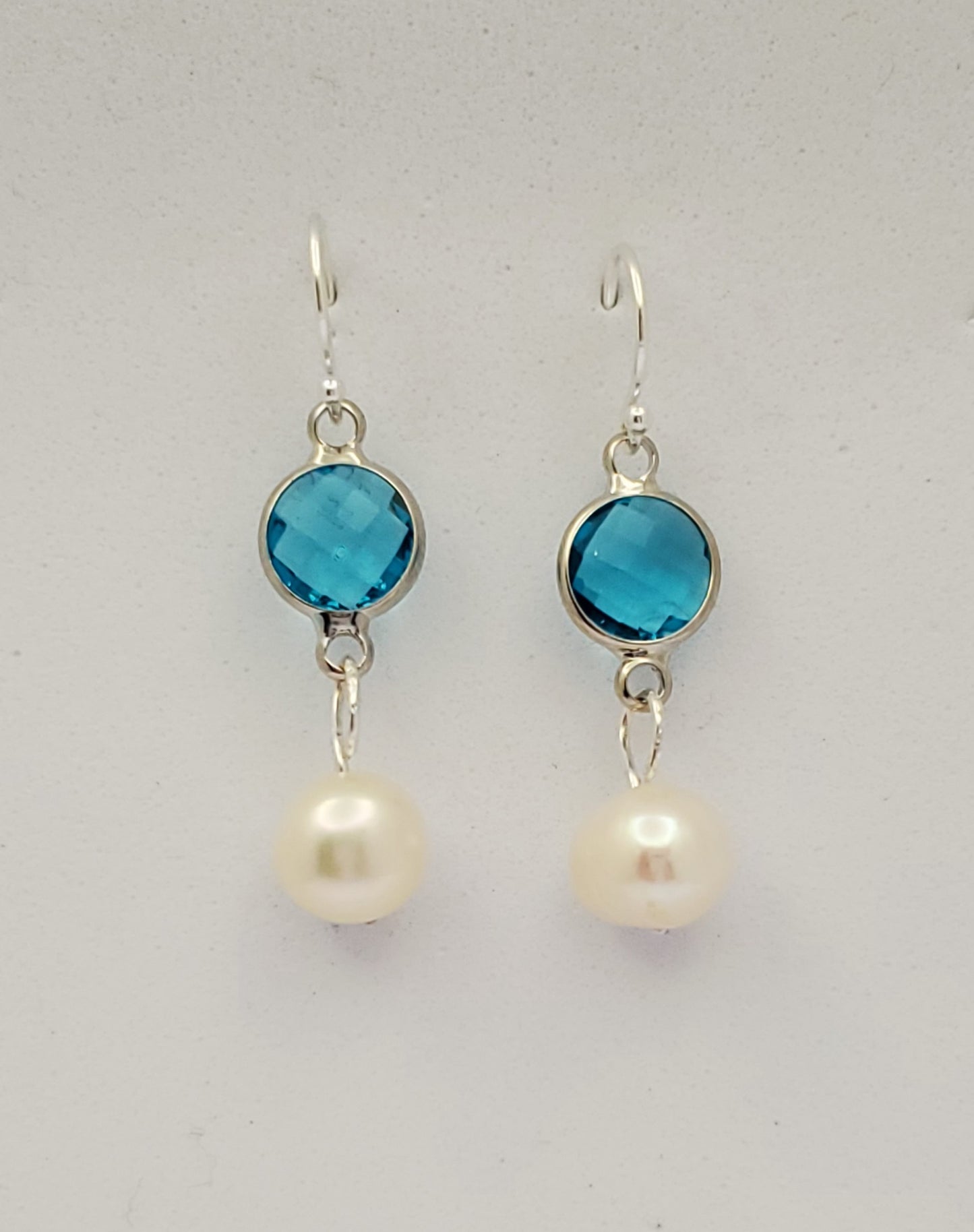 Austrian Crystal and Baroque Pearl Drop Earrings