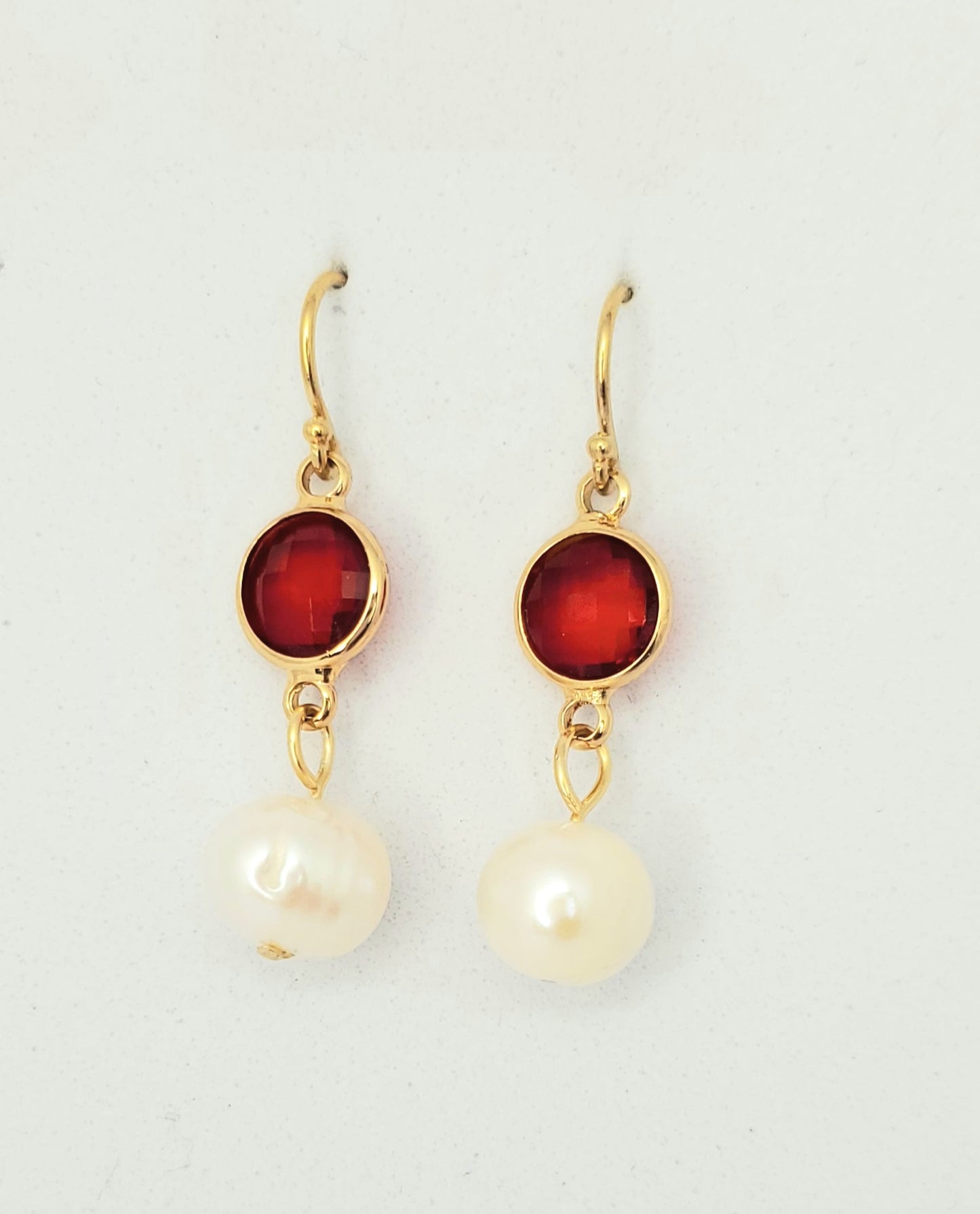 Austrian Crystal and Baroque Pearl Drop Earrings