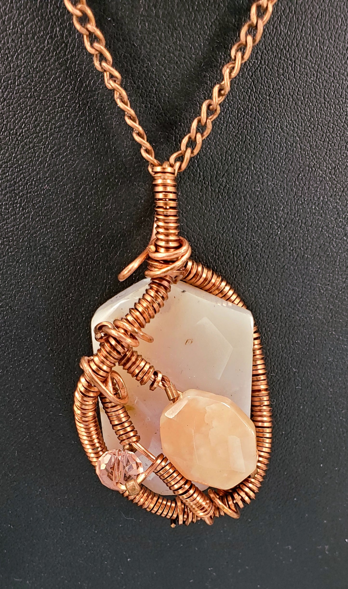 Rose Quartz Necklace and Earring Set