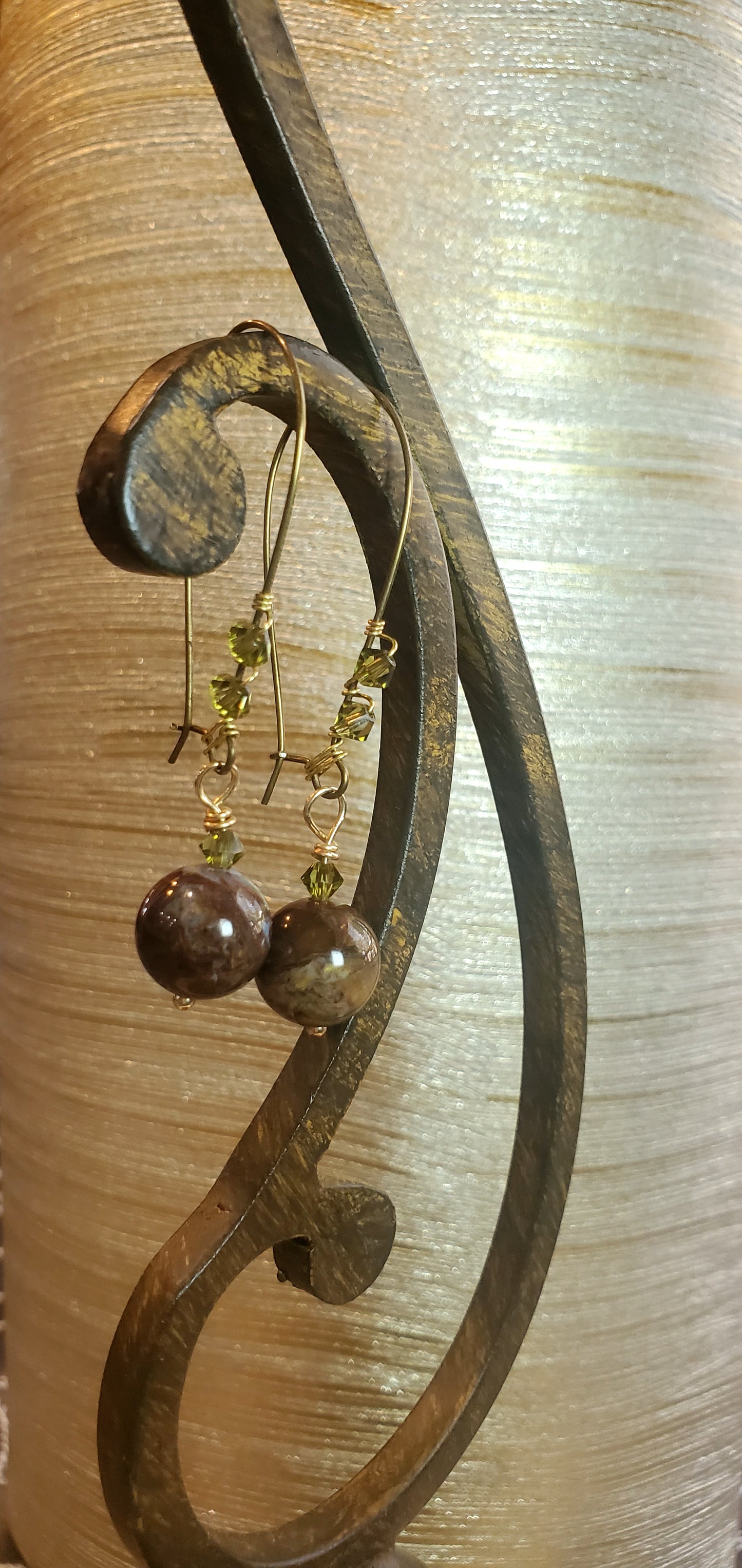 Bronzite_Healing_Crystal_Beaded_Earrings_Handcrafted_Atlanta_Georgia_
