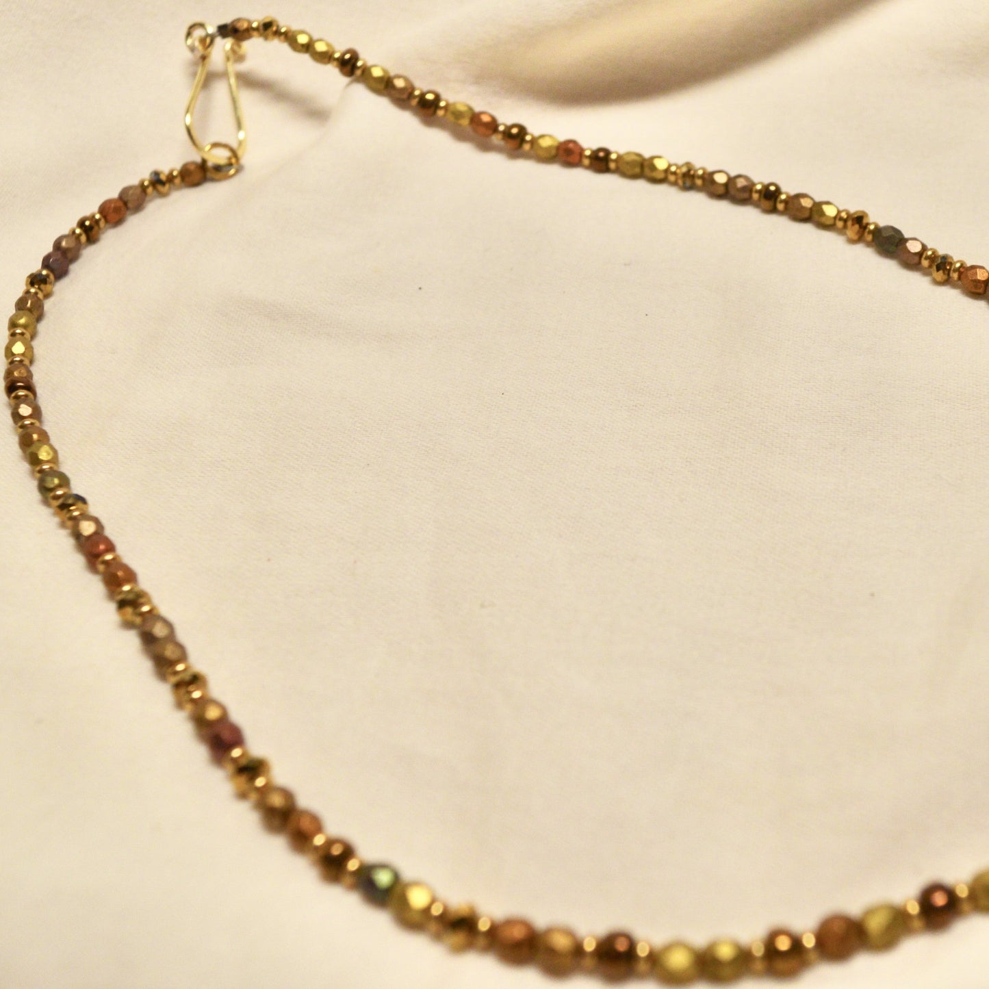 Gold Tone Beaded Necklace