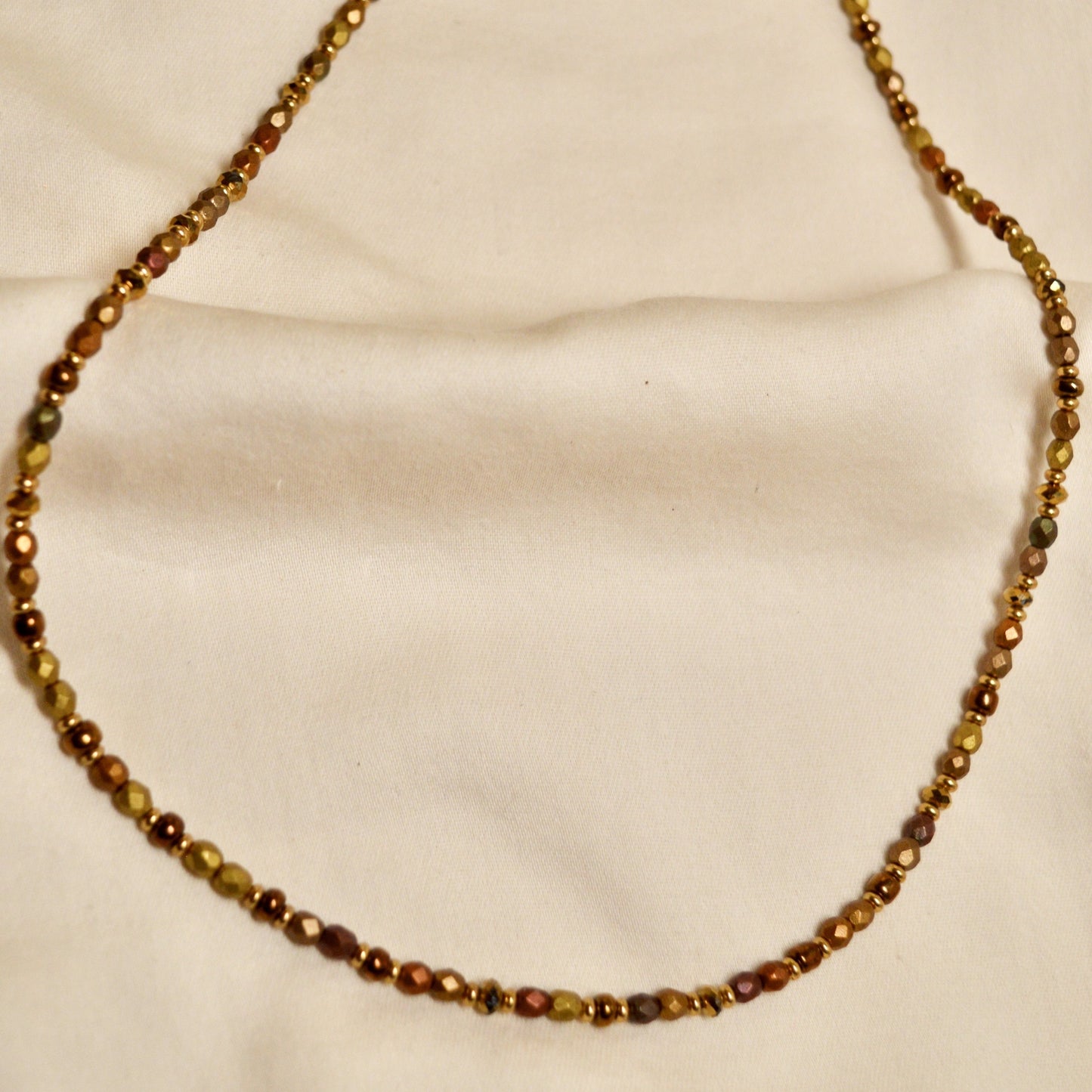 Gold Tone Beaded Necklace