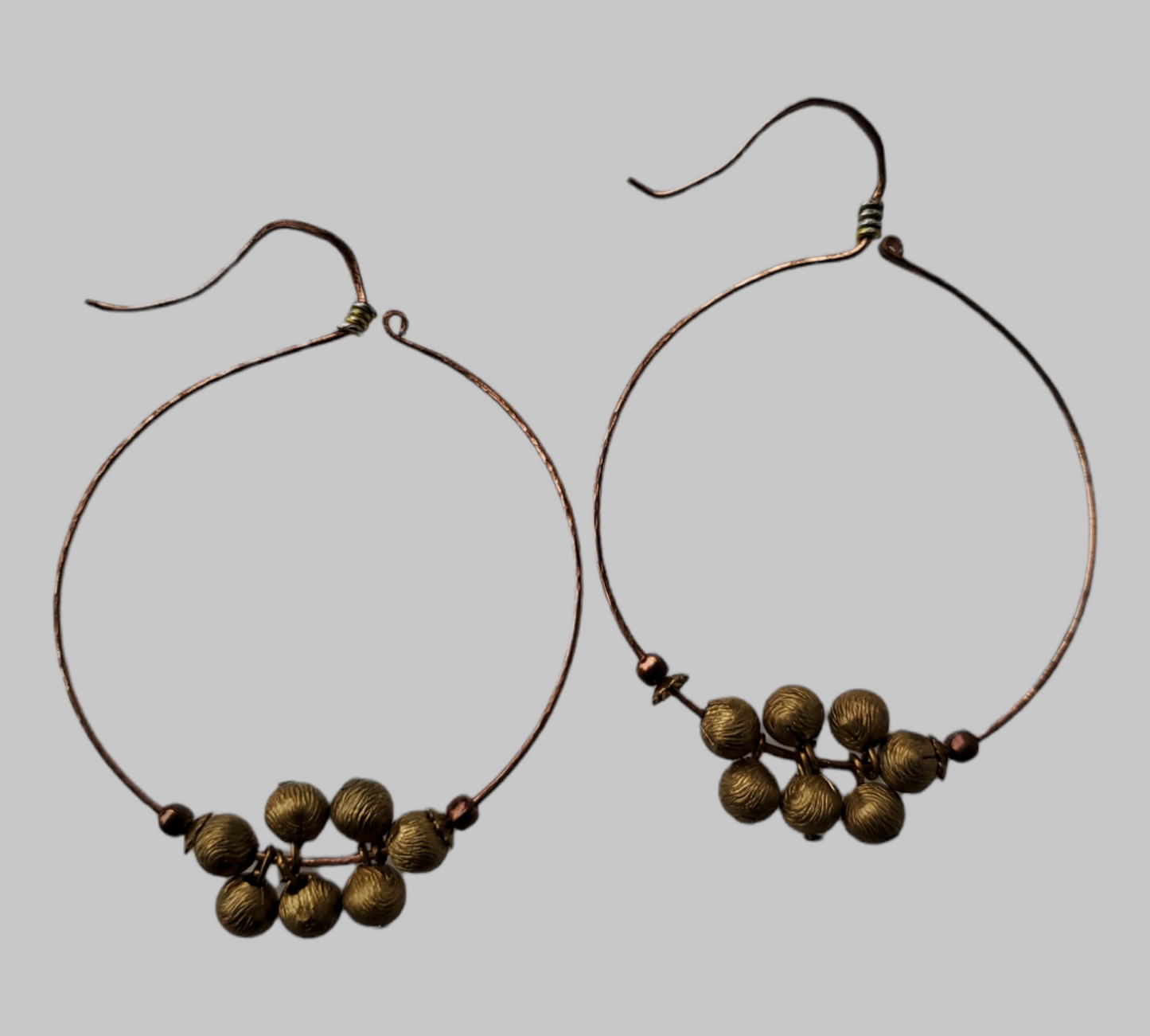 Brass Hoop Earrings