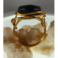 May Birthstone Emerald Wire Wrapped Ring