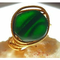 May Birthstone Emerald Wire Wrapped Ring