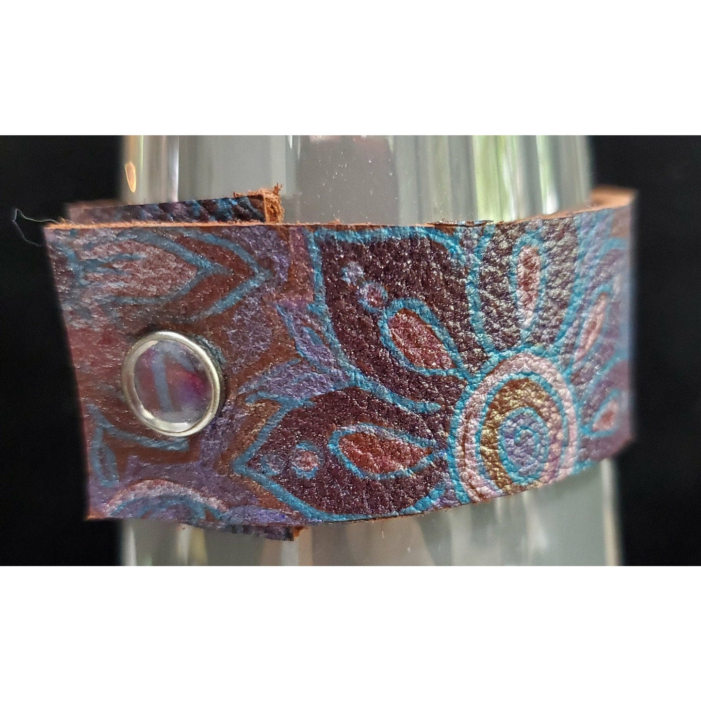 Hand Painted Leather Bracelet