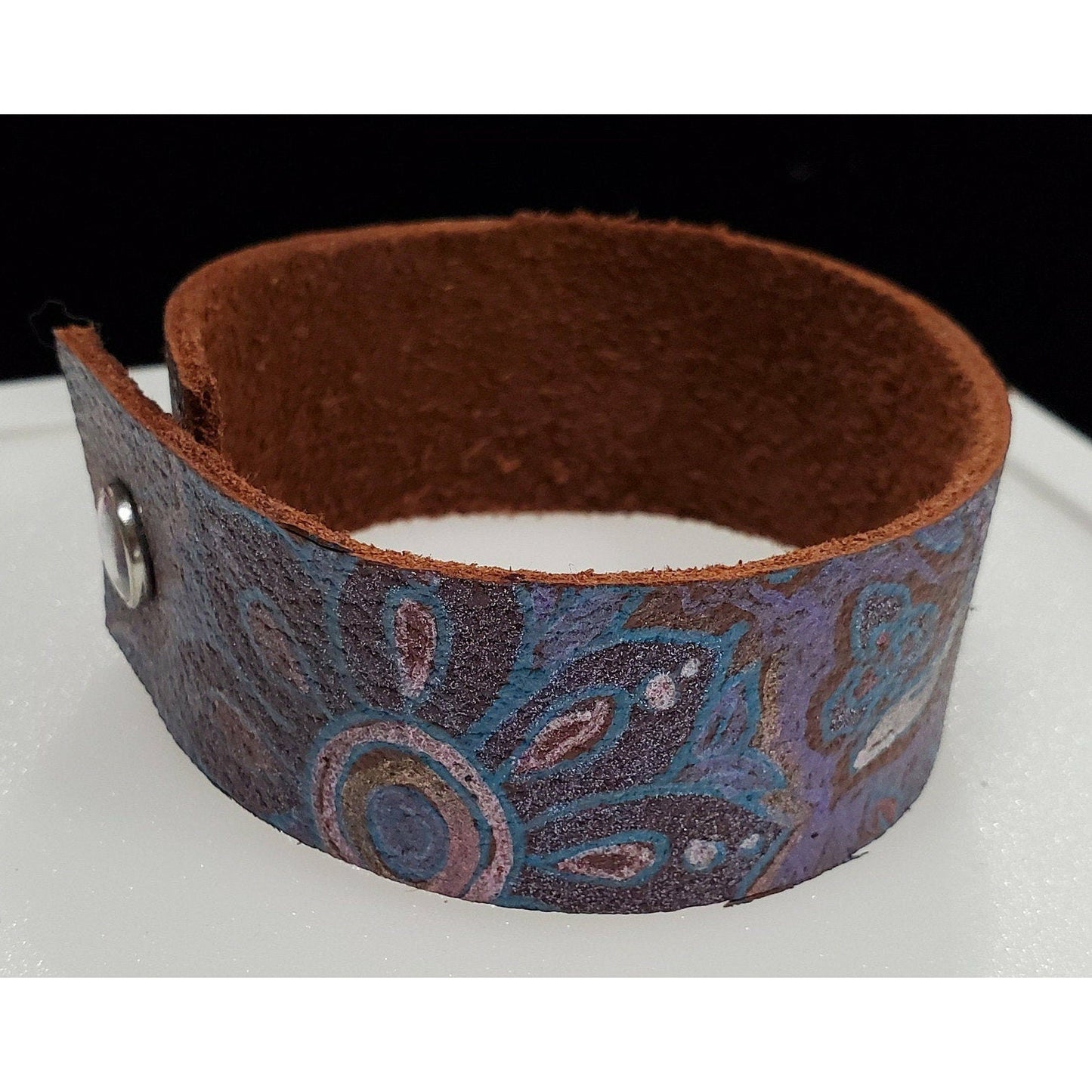 Hand Painted Leather Bracelet