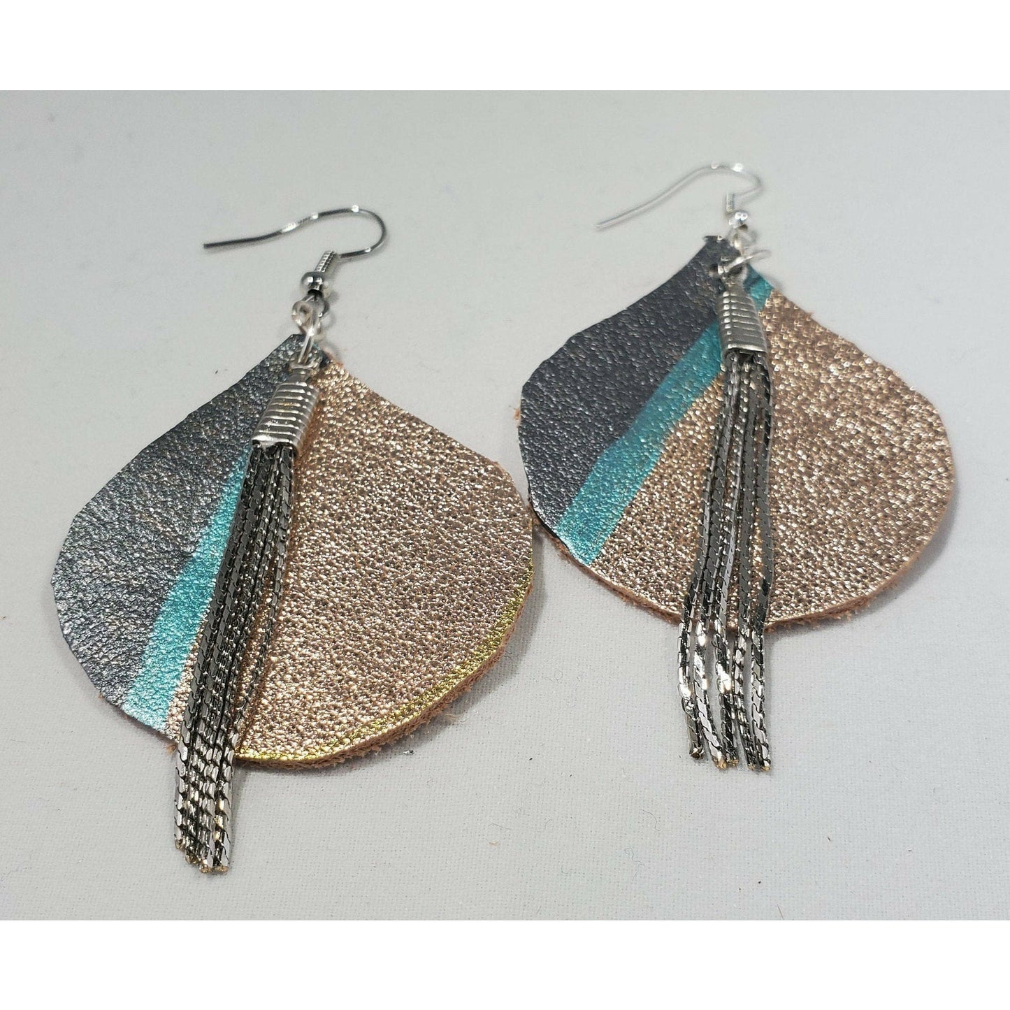 Leather Teardrop Earrings