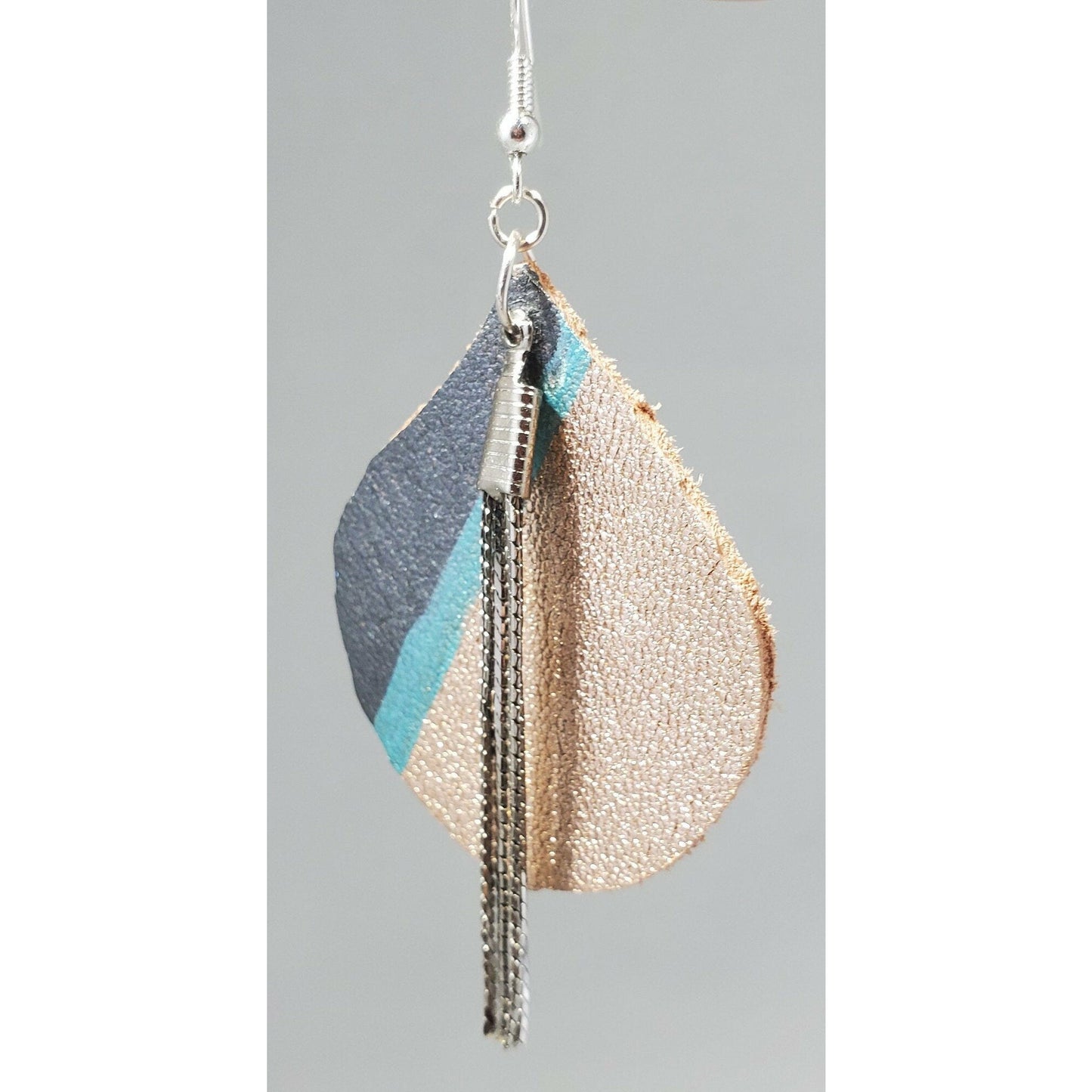Leather Teardrop Earrings