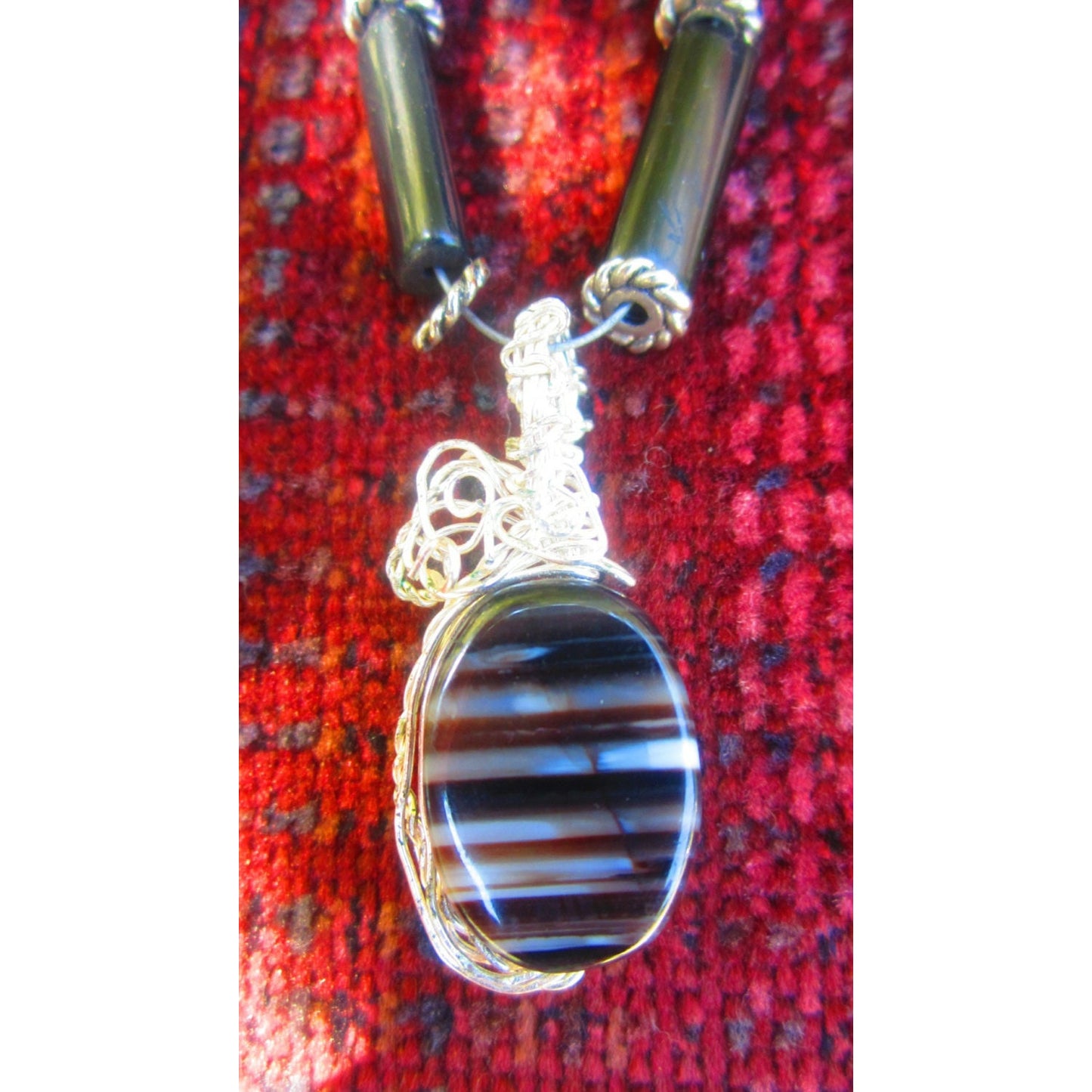 Onyx and Bronzite Necklace