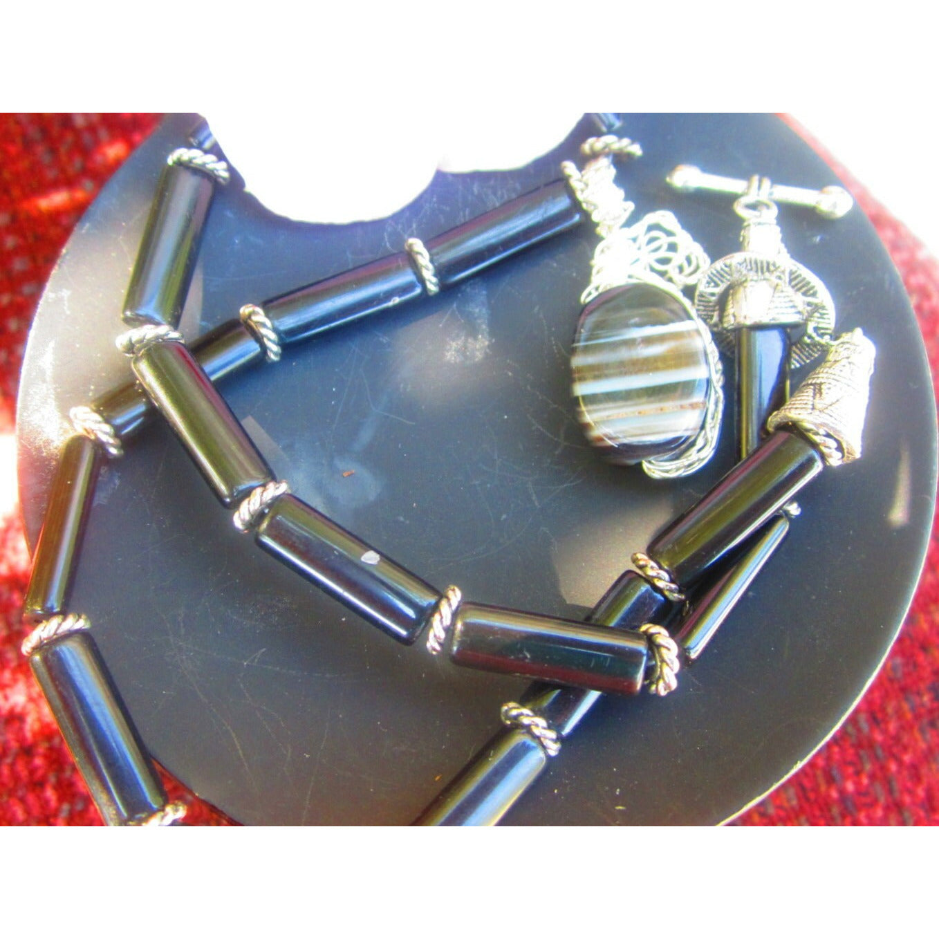 Onyx and Bronzite Necklace