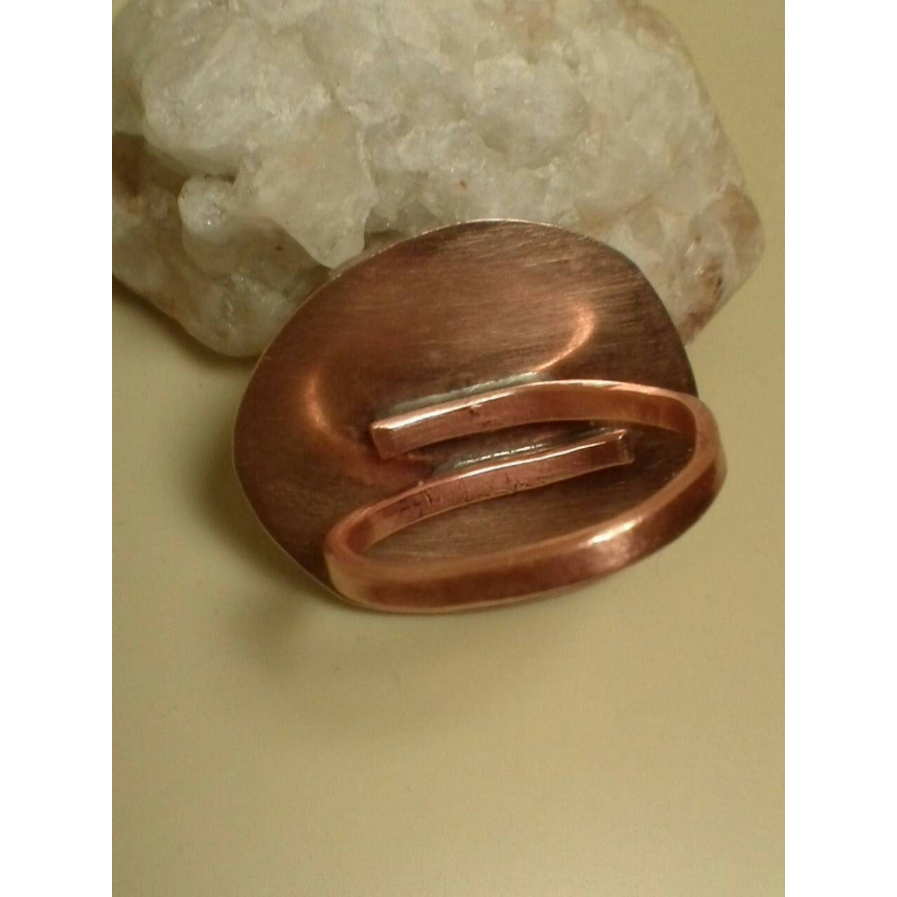 Picture Jasper Cabochon Copper Ring