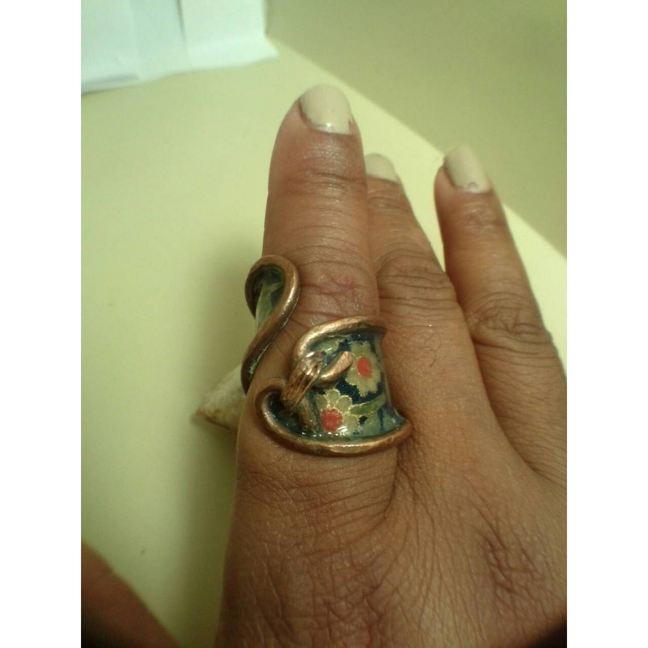 Paper Crafted Copper Ring