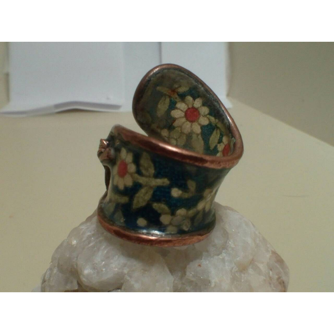 Paper Crafted Copper Ring
