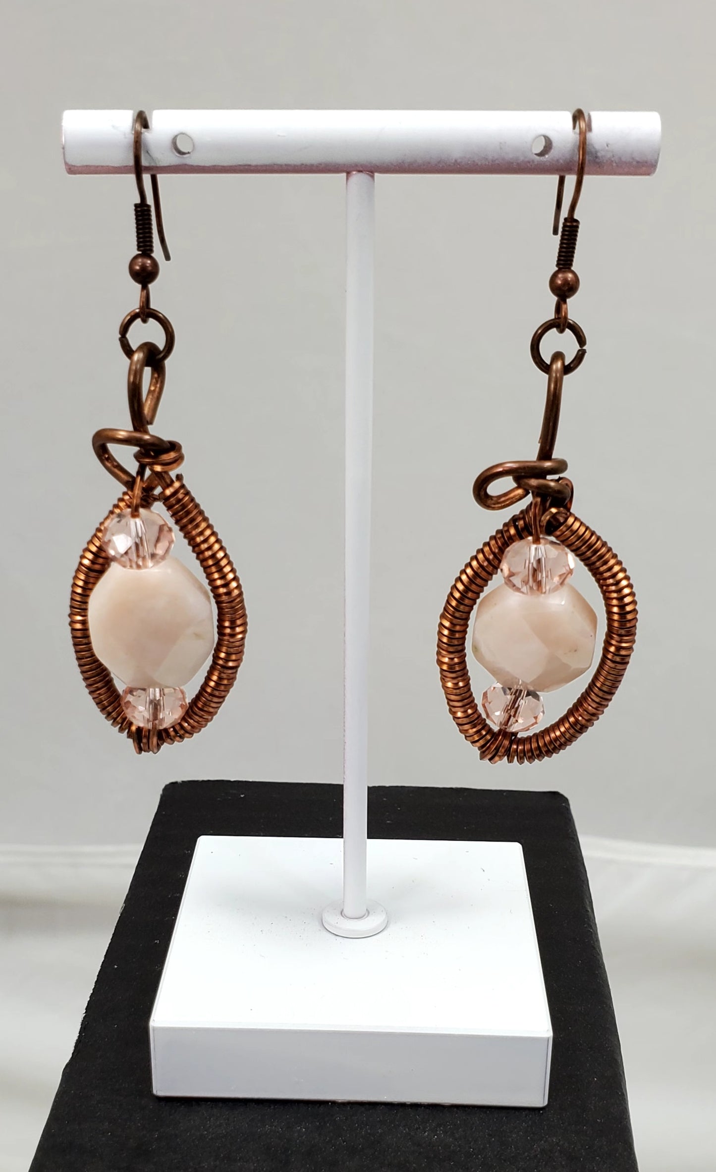 Rose Quartz Necklace and Earring Set