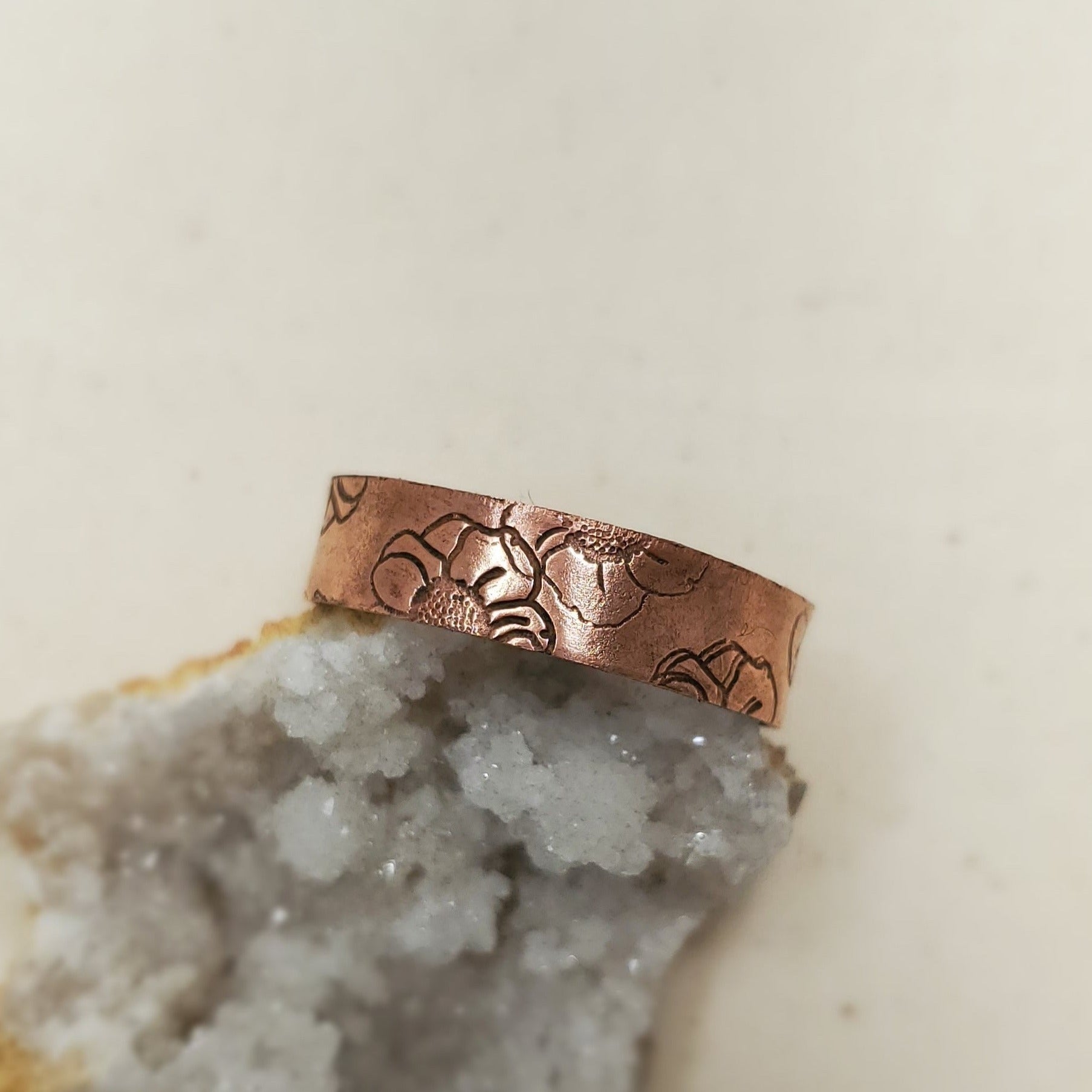Custom Copper Flower Ring – Rachise Designs