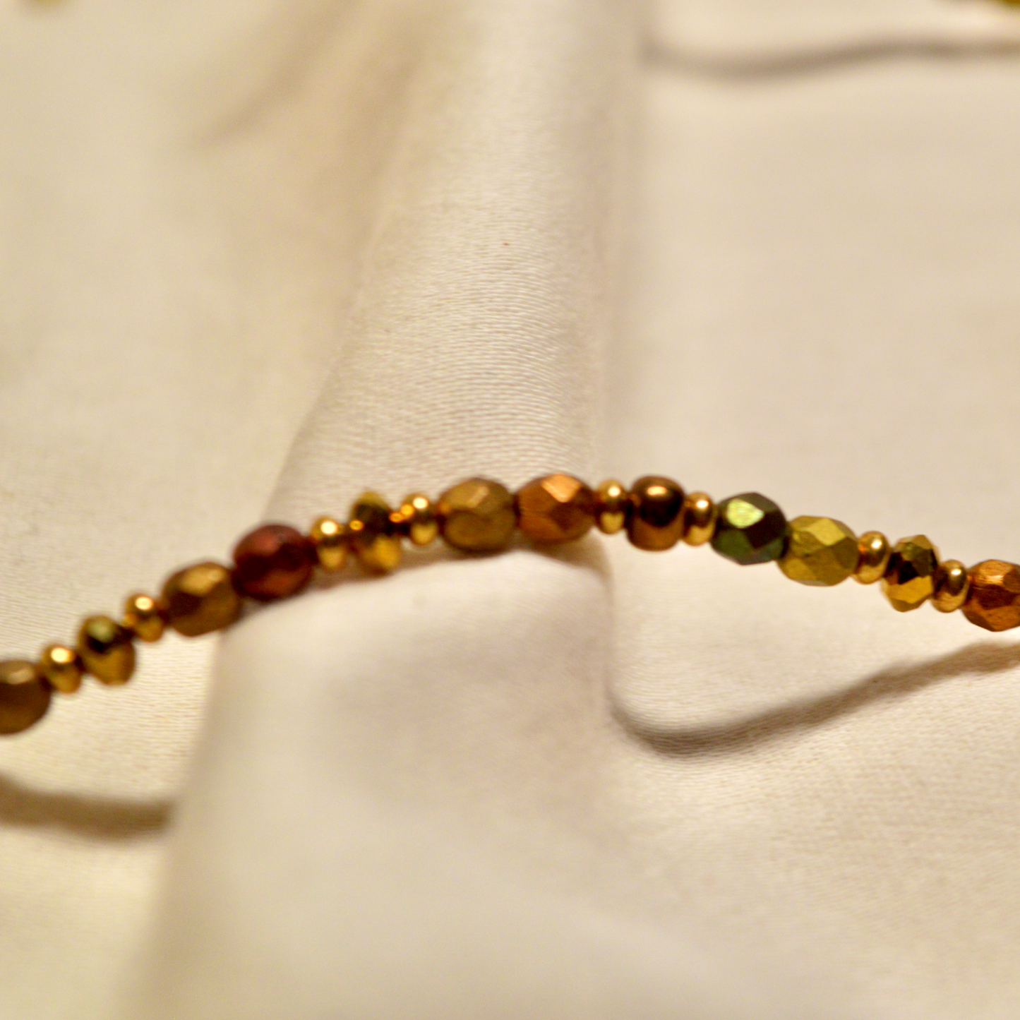 Gold Tone Beaded Necklace
