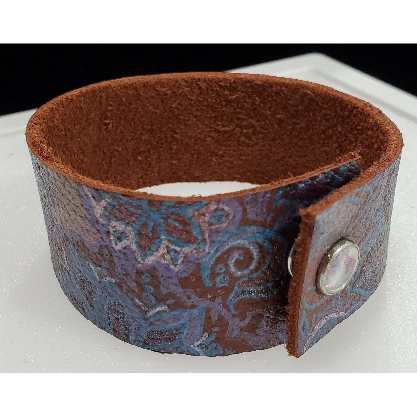 Hand Painted Leather Bracelet
