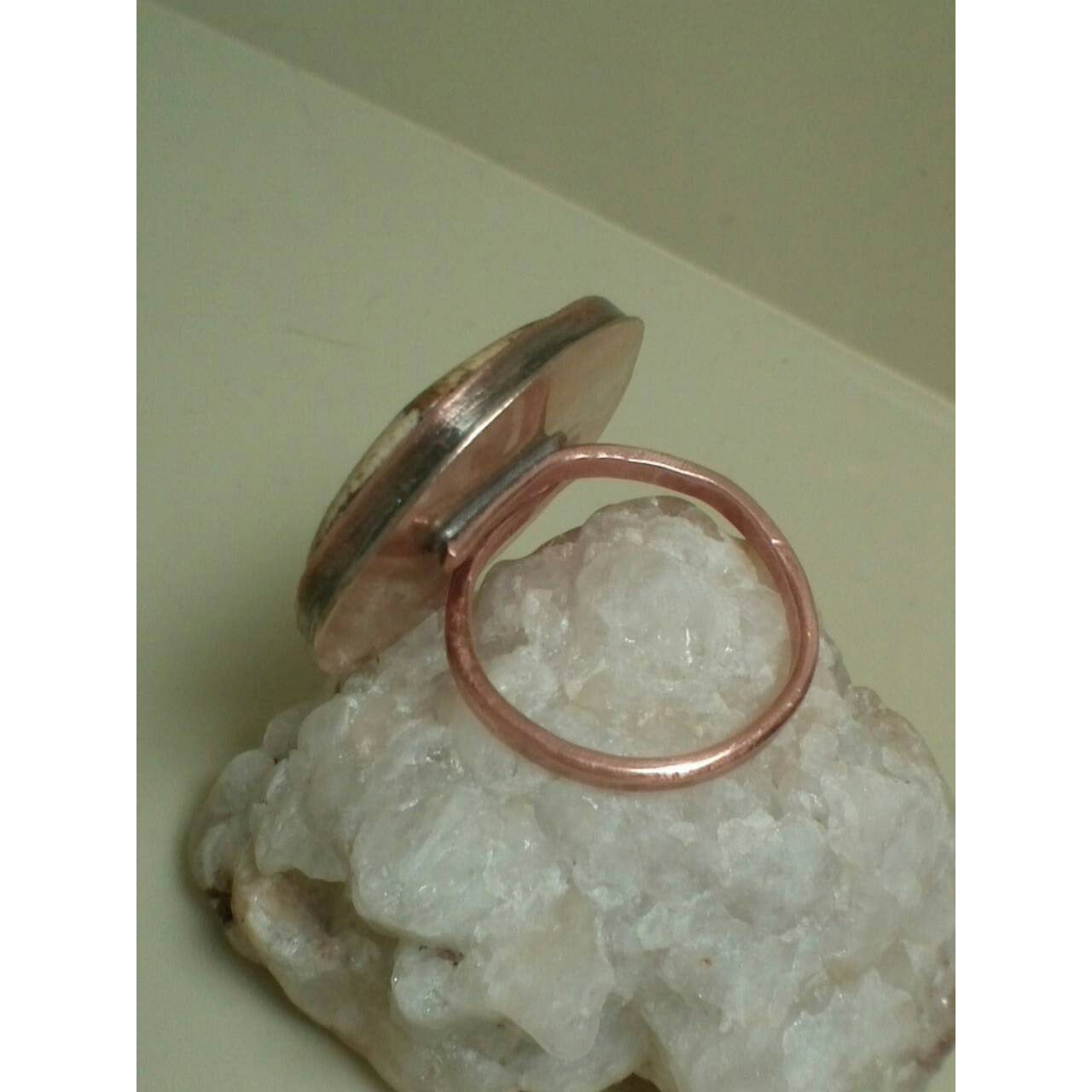 Picture Jasper Cabochon Copper Ring